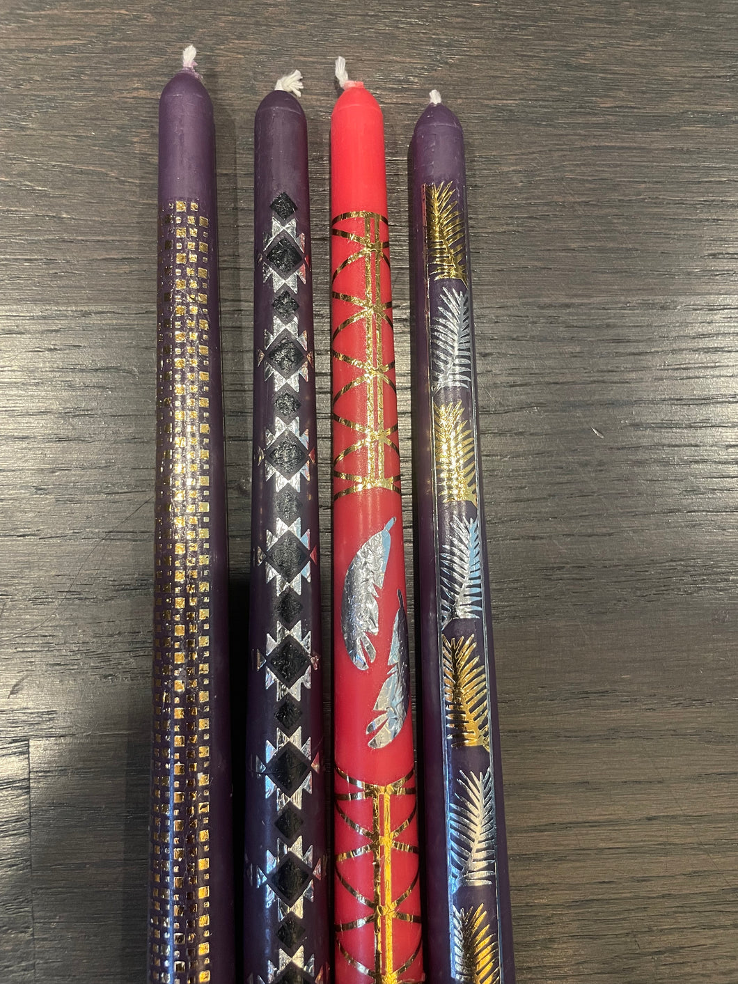 Set of Four Advent Tapers